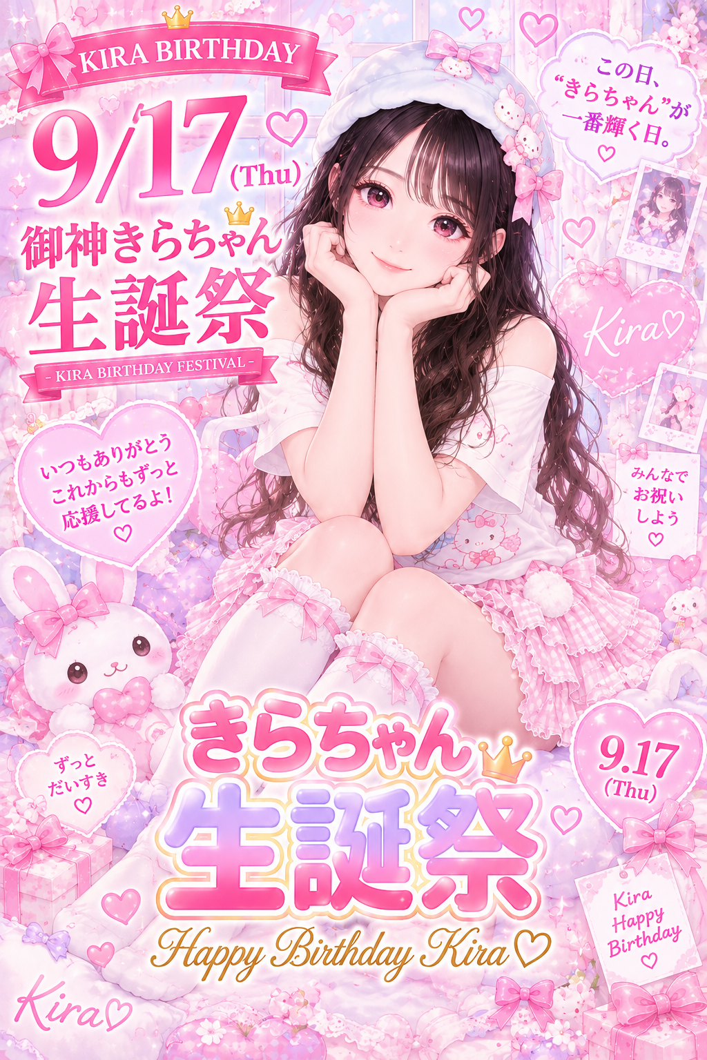 9/17（木）きらちゃん♡生誕祭｜みんなで最高のバースデーをお祝い